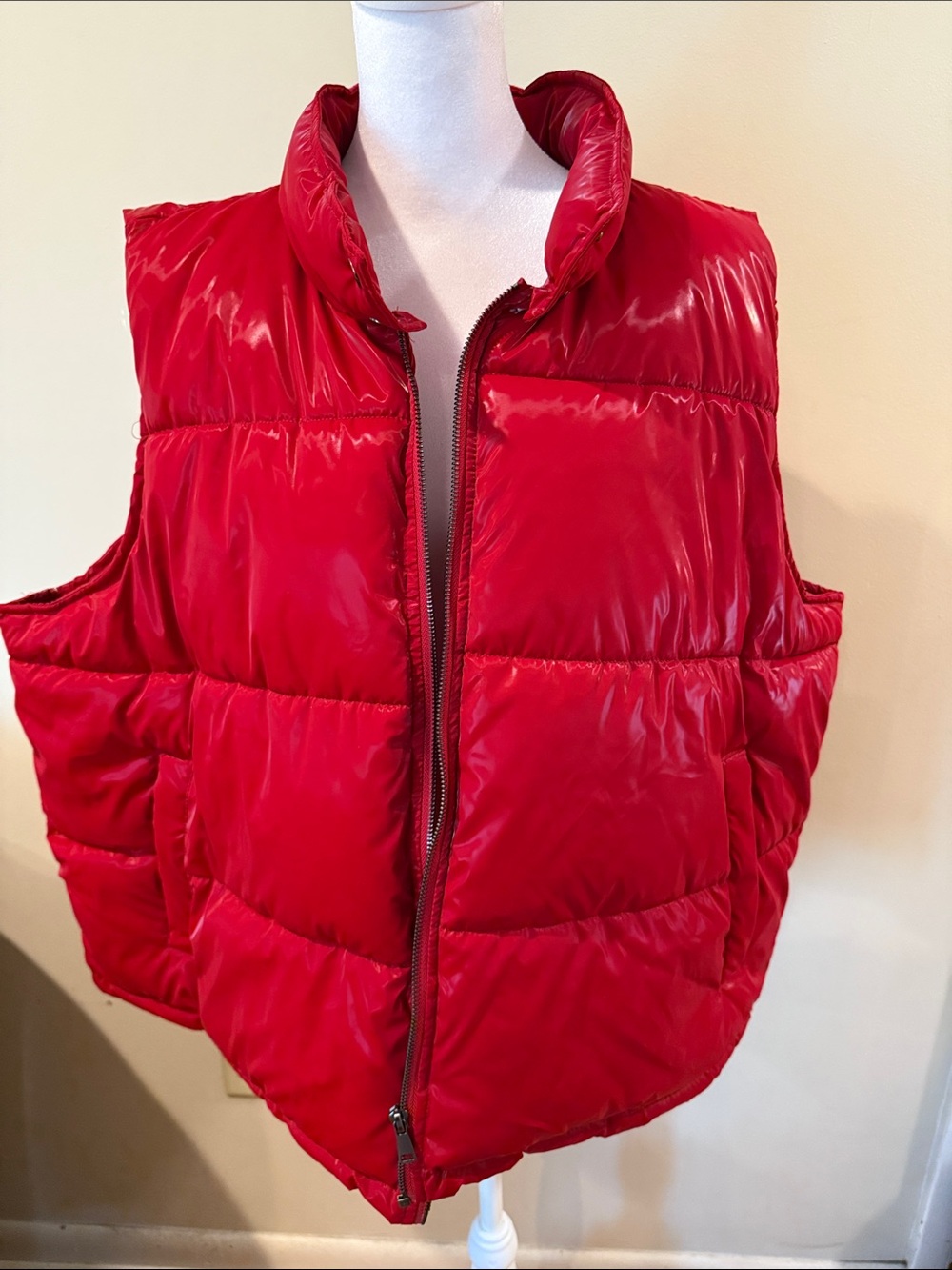 Cato Shiny Red Puffer Vest Size 22/24